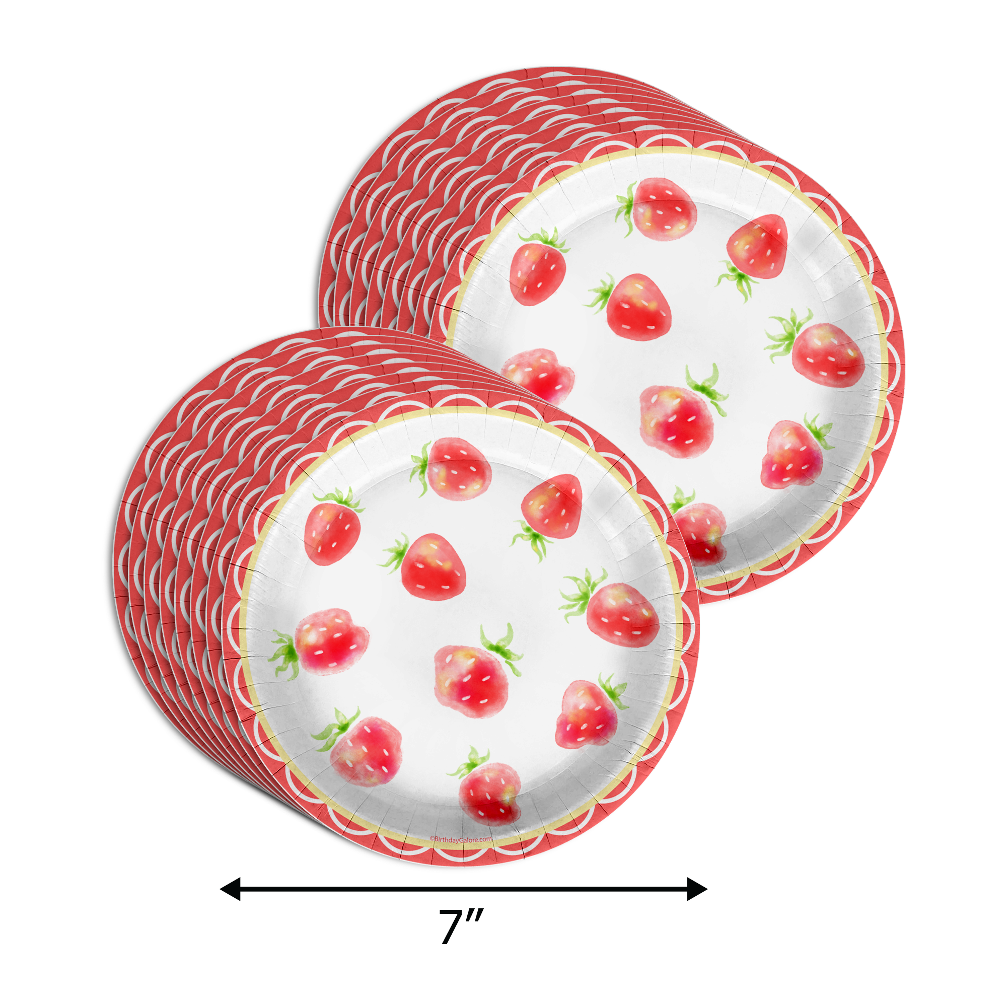 Someone Berry Sweet is on the Way Strawberry Baby Shower Party Supplies 64 Piece Tableware Set Includes Large 9" Paper Plates Dessert Plates, Cups and Napkins Kit for 16