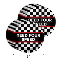 Need Four Speed Checkered Flag Racing 4th Birthday Party Supplies 64 Piece Tableware Set Includes Large 9" Paper Plates Dessert Plates, Cups and Napkins Kit for 16