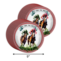 Off Two the Races Derby Day 2nd Birthday Party Supplies 64 Piece Tableware Set Includes Large 9" Paper Plates Dessert Plates, Cups and Napkins Kit for 16