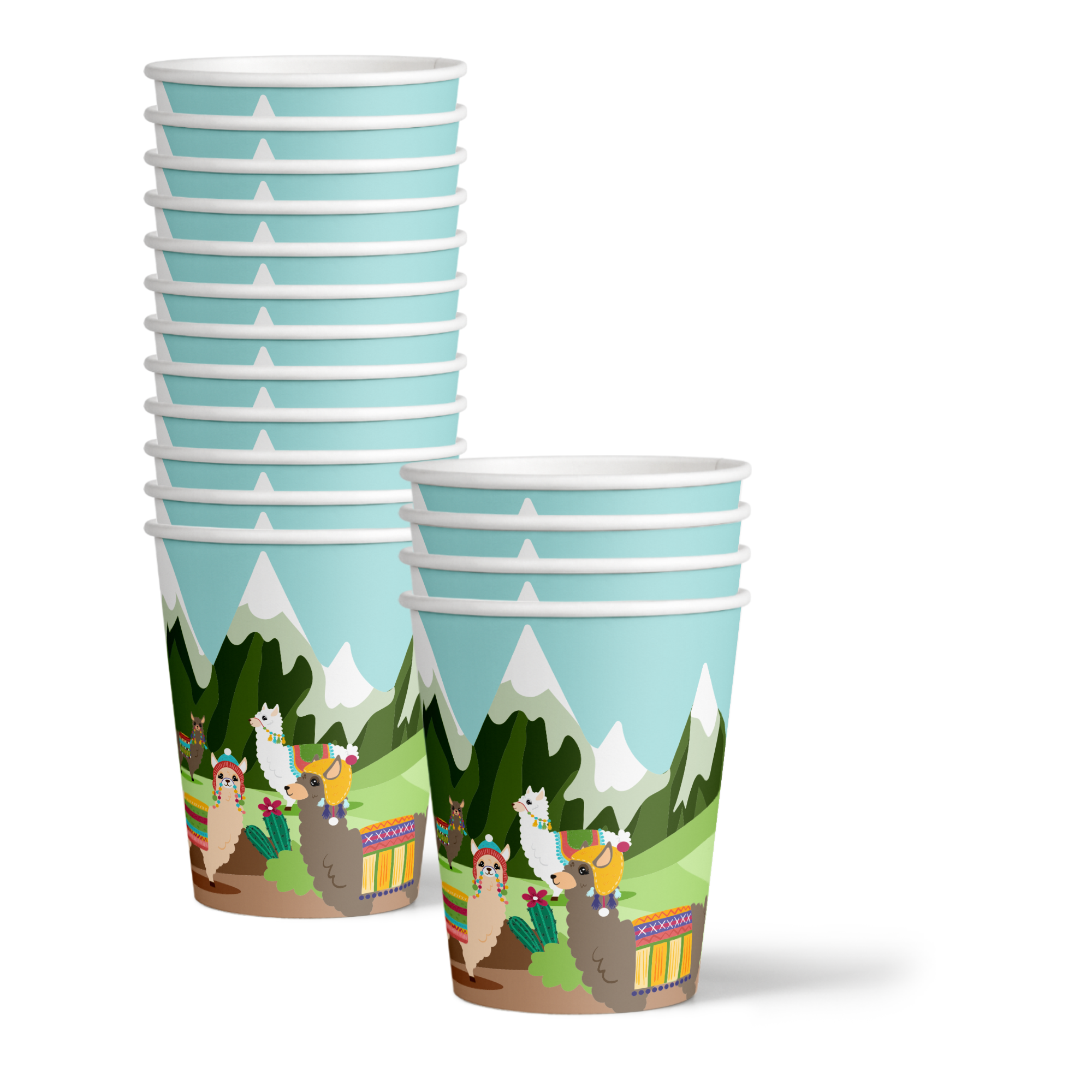 This Party is on Point Llama Birthday Party Tableware Kit For 16 Guests 64 Piece