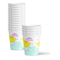 Oh Duck! We're Having Twins Baby Shower Party Supplies 64 Piece Tableware Set Includes Large 9" Paper Plates Dessert Plates, Cups and Napkins Kit for 16