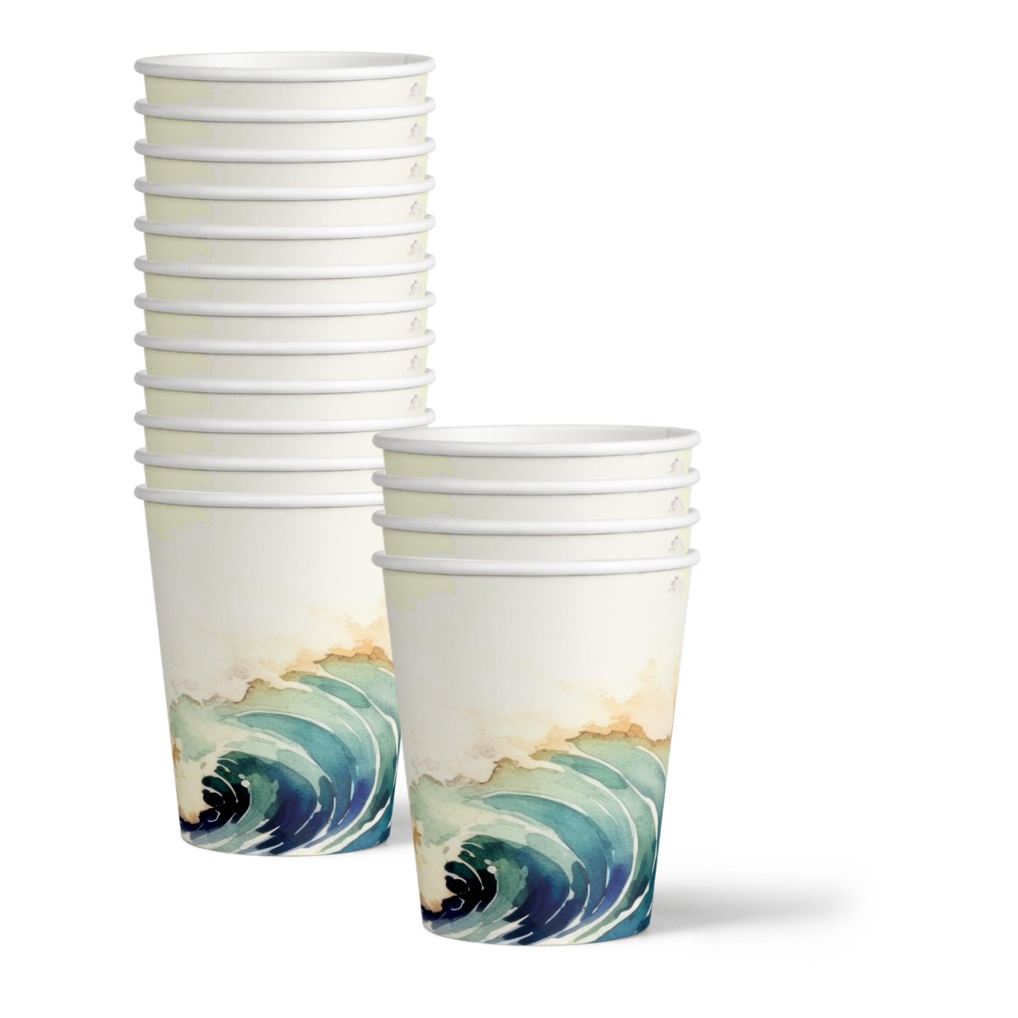 The Big One Surfing 1st Birthday Party Supplies 64 Piece Tableware Set Includes Large 9" Paper Plates Dessert Plates, Cups and Napkins Kit for 16