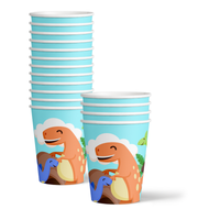Roar I Turn Four 4th Birthday Party Tableware Kit For 16 Guests 64 Piece