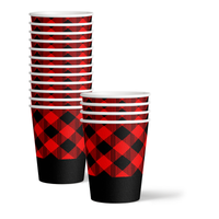 In Two the Wild Buffalo Plaid 2nd Birthday Party Tableware Kit For 16 Guests 64 Piece