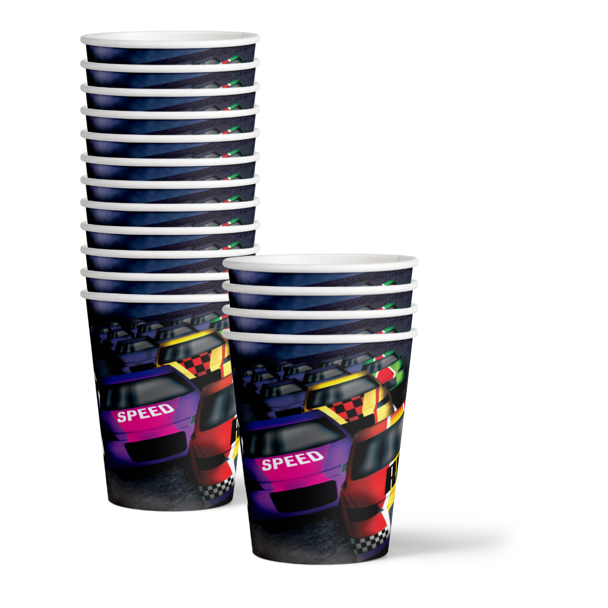 Two Fast Too Handle Race Day 2nd Birthday Party Tableware Kit For 16 Guests 64 Piece
