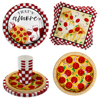 That's Amore Bridal Shower Party Supplies 64 Piece Tableware Set Includes Large 9" Paper Plates Dessert Plates, Cups and Napkins Kit for 16