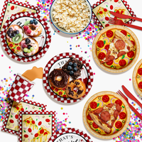 That's Amore Bridal Shower Party Supplies 64 Piece Tableware Set Includes Large 9" Paper Plates Dessert Plates, Cups and Napkins Kit for 16