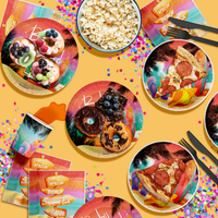 Baby on Board Baby Shower Party Supplies 64 Piece Tableware Set Includes Large 9" Paper Plates Dessert Plates, Cups and Napkins Kit for 16