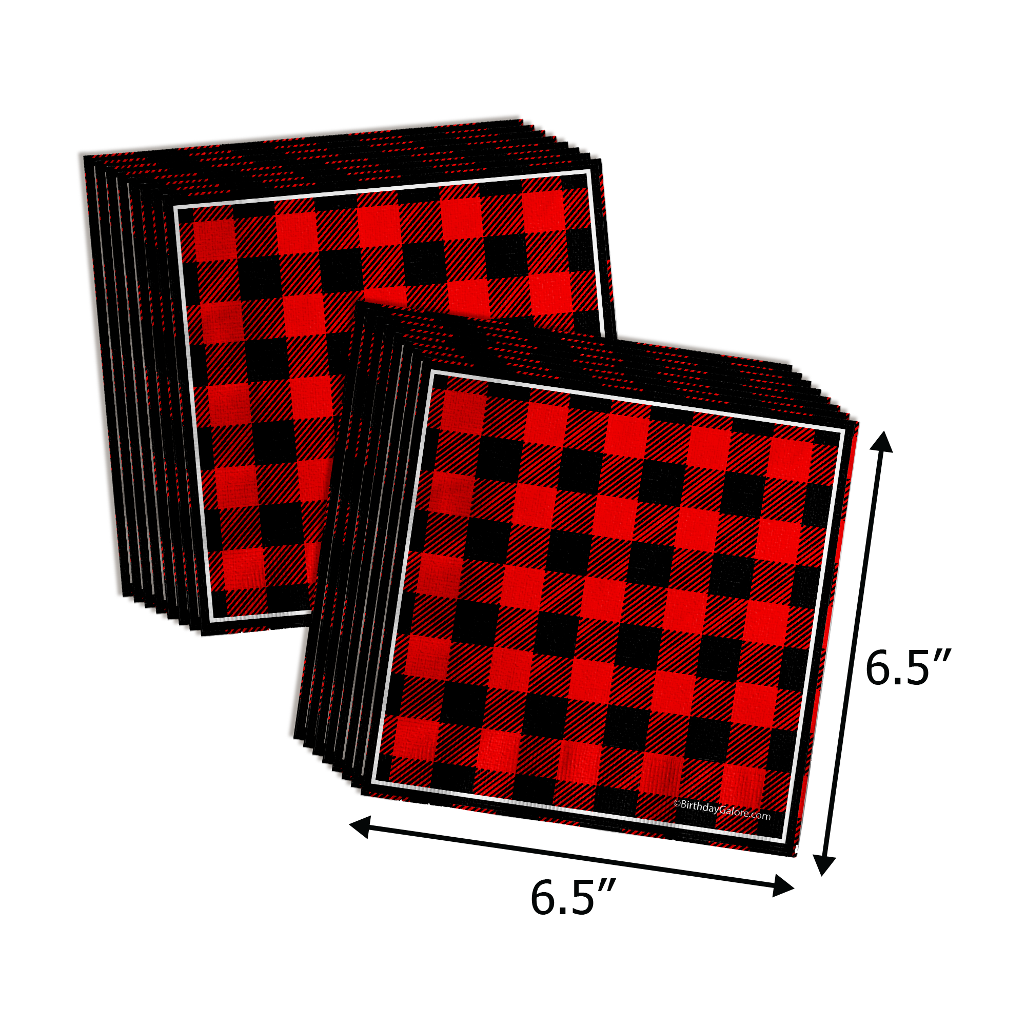 In Two the Wild Buffalo Plaid 2nd Birthday Party Tableware Kit For 16 Guests 64 Piece