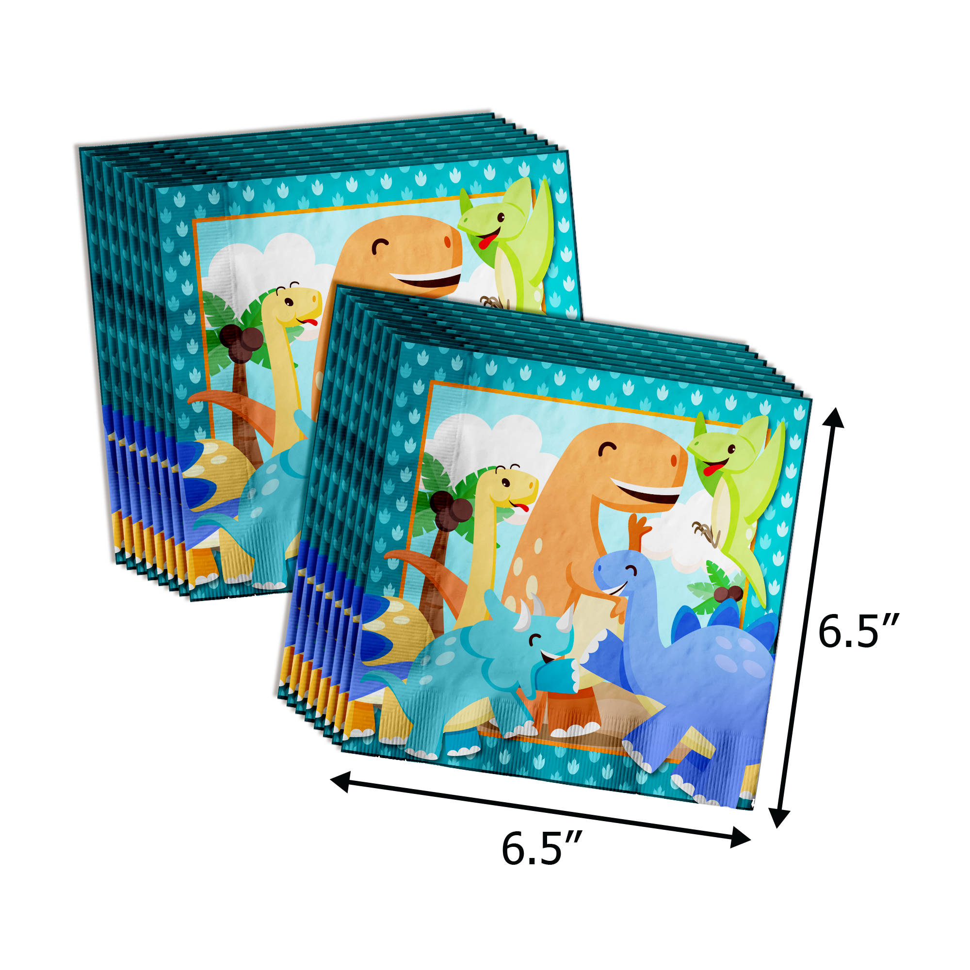 Roar I Turn Four 4th Birthday Party Tableware Kit For 16 Guests 64 Piece