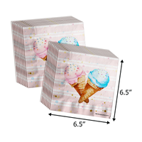 She's Been Scooped Up Ice Cream Bridal Shower Party Supplies 64 Piece Tableware Set Includes Large 9" Paper Plates Dessert Plates, Cups and Napkins Kit for 16
