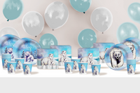 Our Little Polar Bear Is Turning One 1st Birthday Party Tableware Kit For 16 Guests 64 Piece