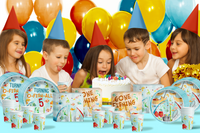 O-fish-ally Five Little Fisherman's 5th Birthday Party Tableware Kit For 16 Guests 64 Piece