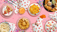 Someone Berry Sweet is on the Way Strawberry Baby Shower Party Supplies 64 Piece Tableware Set Includes Large 9" Paper Plates Dessert Plates, Cups and Napkins Kit for 16