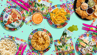 This Party is on Point Llama Birthday Party Tableware Kit For 16 Guests 64 Piece