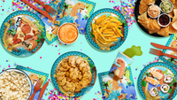 Roar I Turn Four 4th Birthday Party Tableware Kit For 16 Guests 64 Piece