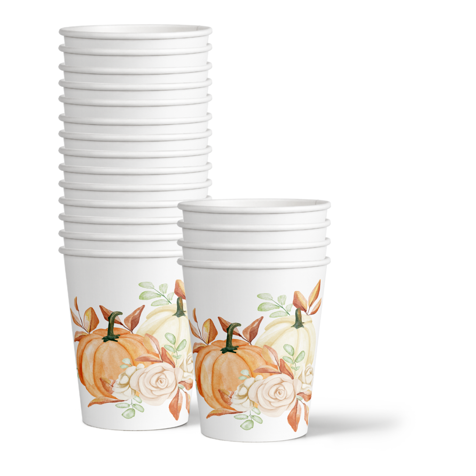 Little Pumpkin Turning One 1st Birthday Party Supplies 64 Piece Tableware Set Includes Large 9" Paper Plates Dessert Plates, Cups and Napkins Kit for 16
