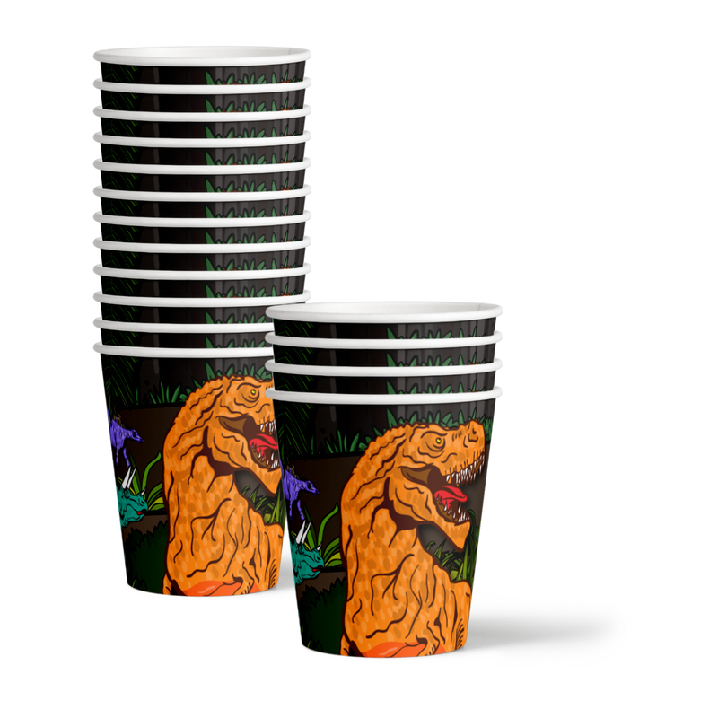 Roaring Dino T-Rex Birthday Party Tableware Kit For 16 Guests - BirthdayGalore.com