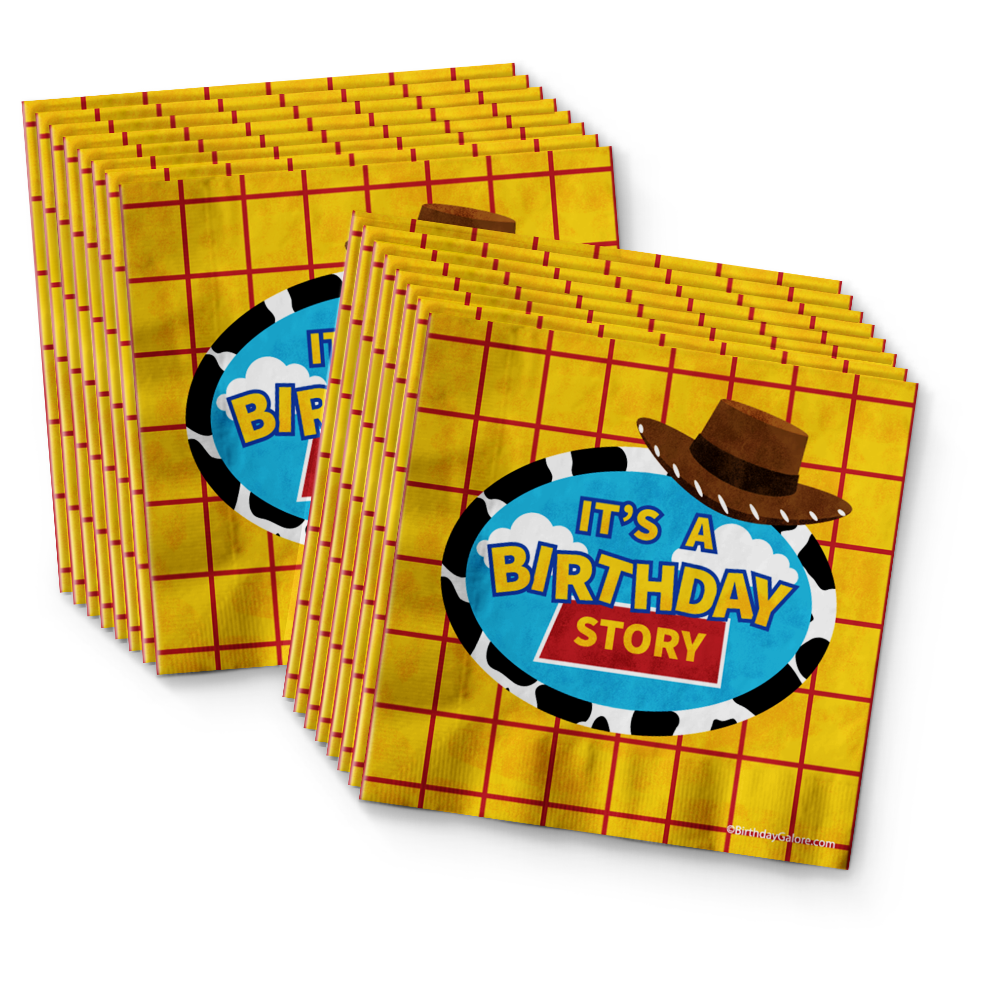 Birthday Story Toy Cowboy Birthday Party Tableware Kit For 16 Guests