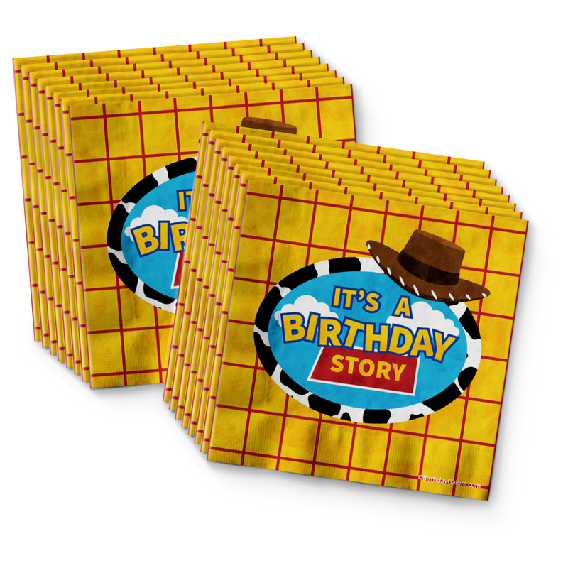 Birthday Story Toy Cowboy Birthday Party Tableware Kit For 16 Guests