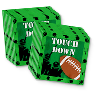 First Down Football 1st Birthday Party Tableware Kit For 16 Guests 64 Piece