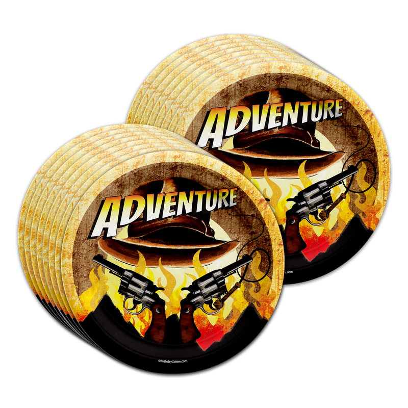 Western Adventures with Dr. Jones Birthday Party Tableware Kit For 16 Guests