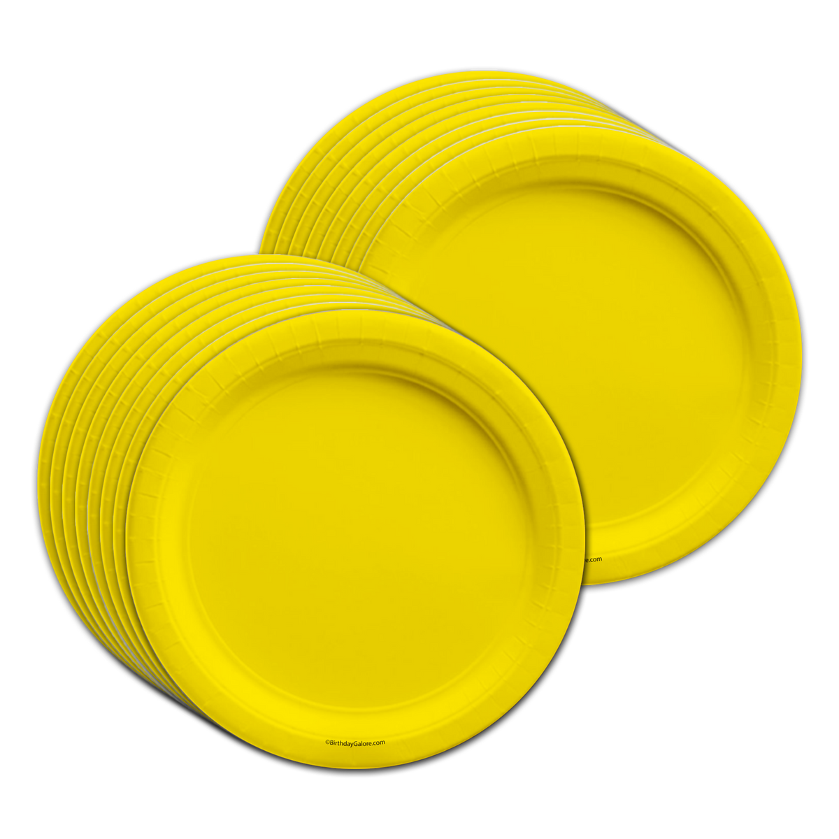 Solid Sunflower Yellow Birthday Party Tableware Kit For 16 Guests