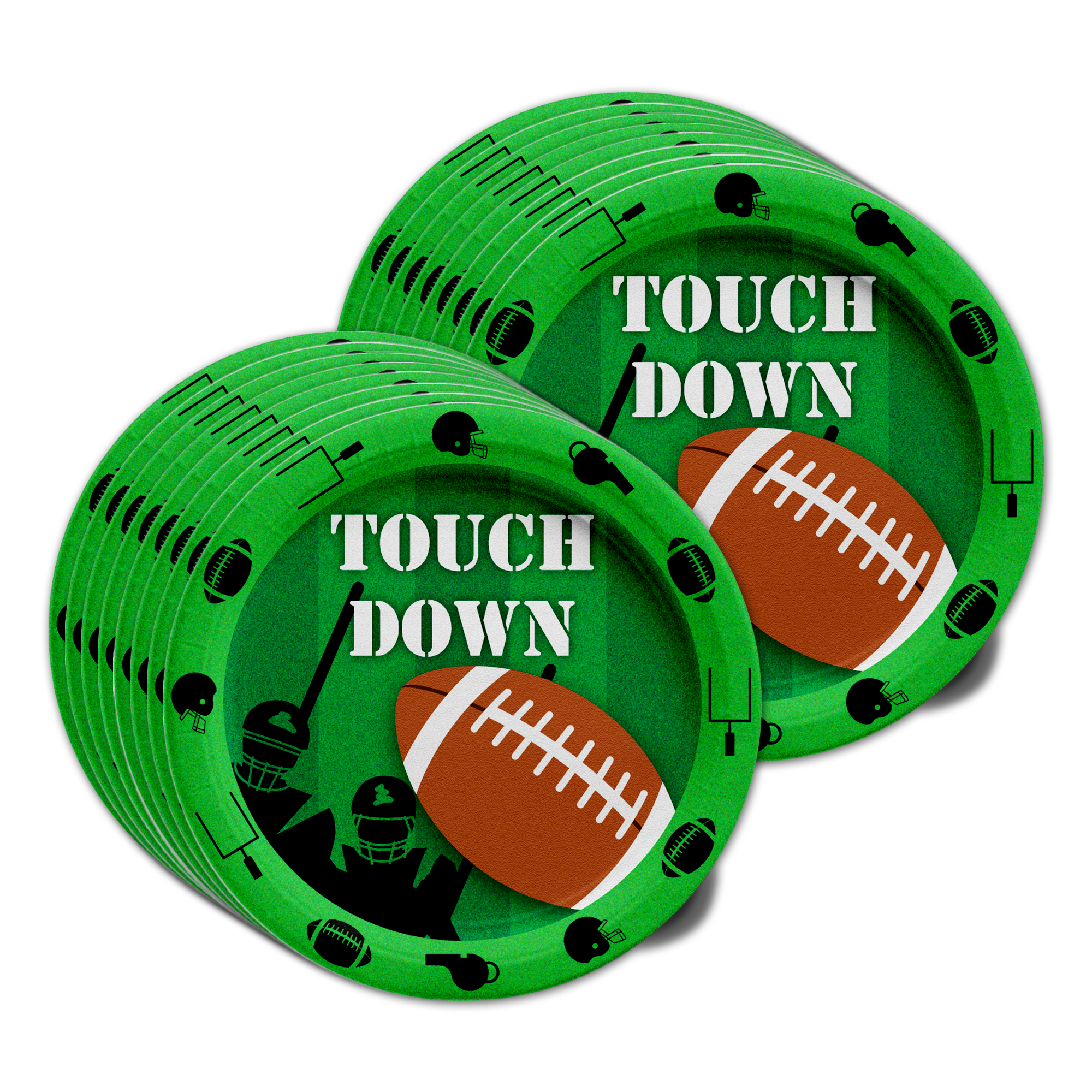 First Down Football 1st Birthday Party Tableware Kit For 16 Guests 64 Piece