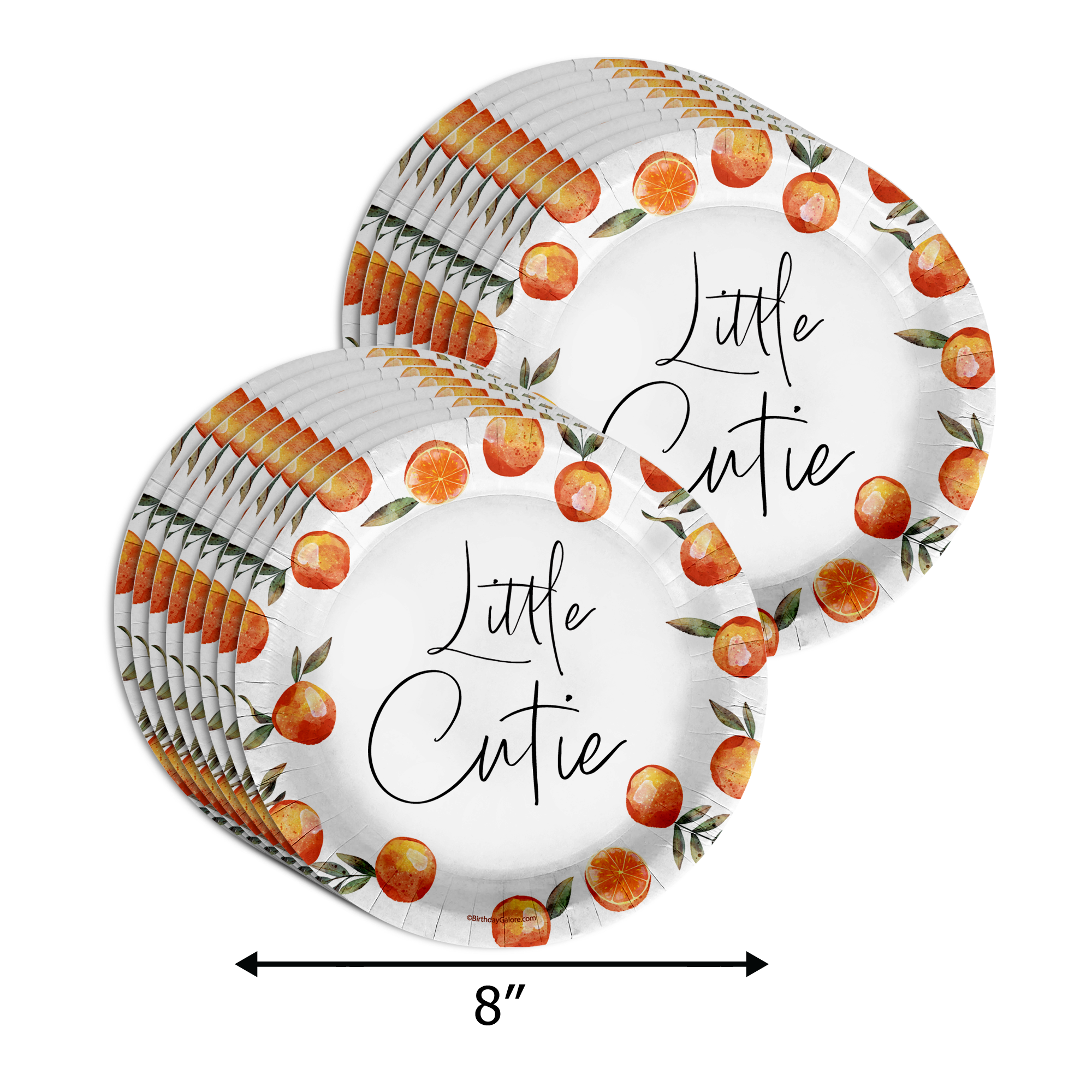 Our Little Cutie Is on The Way Baby Shower Party Supplies 64 Piece Tableware Set Includes Large 9" Paper Plates Dessert Plates, Cups and Napkins Kit for 16