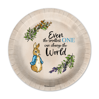 Peter Rabbit Boy's Baby Shower Party Supplies 64 Piece Tableware Set Includes Large 9" Paper Plates Dessert Plates, Cups and Napkins Kit for 16