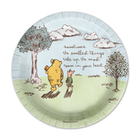 Winnie the Pooh Baby Shower Party Supplies 64 Piece Tableware Set Includes Large 9" Paper Plates Dessert Plates, Cups and Napkins Kit for 16