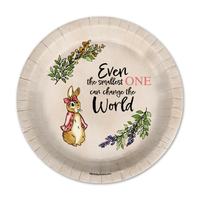 Peter Rabbit Girl's Baby Shower Party Supplies 64 Piece Tableware Set Includes Large 9" Paper Plates Dessert Plates, Cups and Napkins Kit for 16