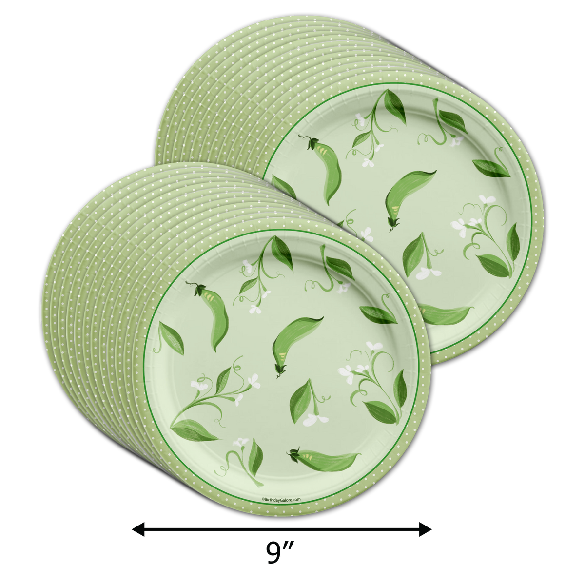 Two Peas in a Pod Twins Baby Shower Tableware Kit For 24 Guests