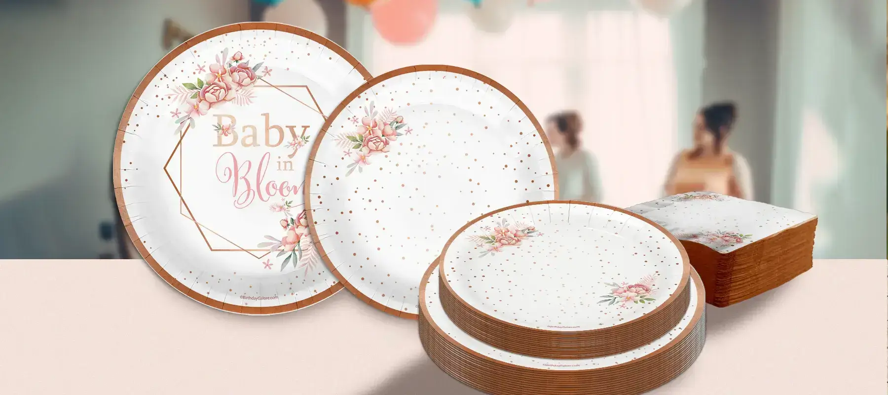 Baby in Bloom Baby Shower Tableware Kit