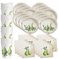 Perfect Pear Bridal Shower Party Tableware Kit For 16 Guests