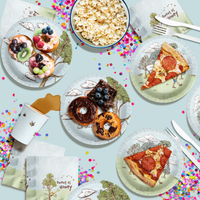 Winnie the Pooh 1st Birthday Paper Plates - 64 Piece Tableware Set Includes Large 9" Paper Plates Dessert Plates, Cups and Napkins Kit for 16
