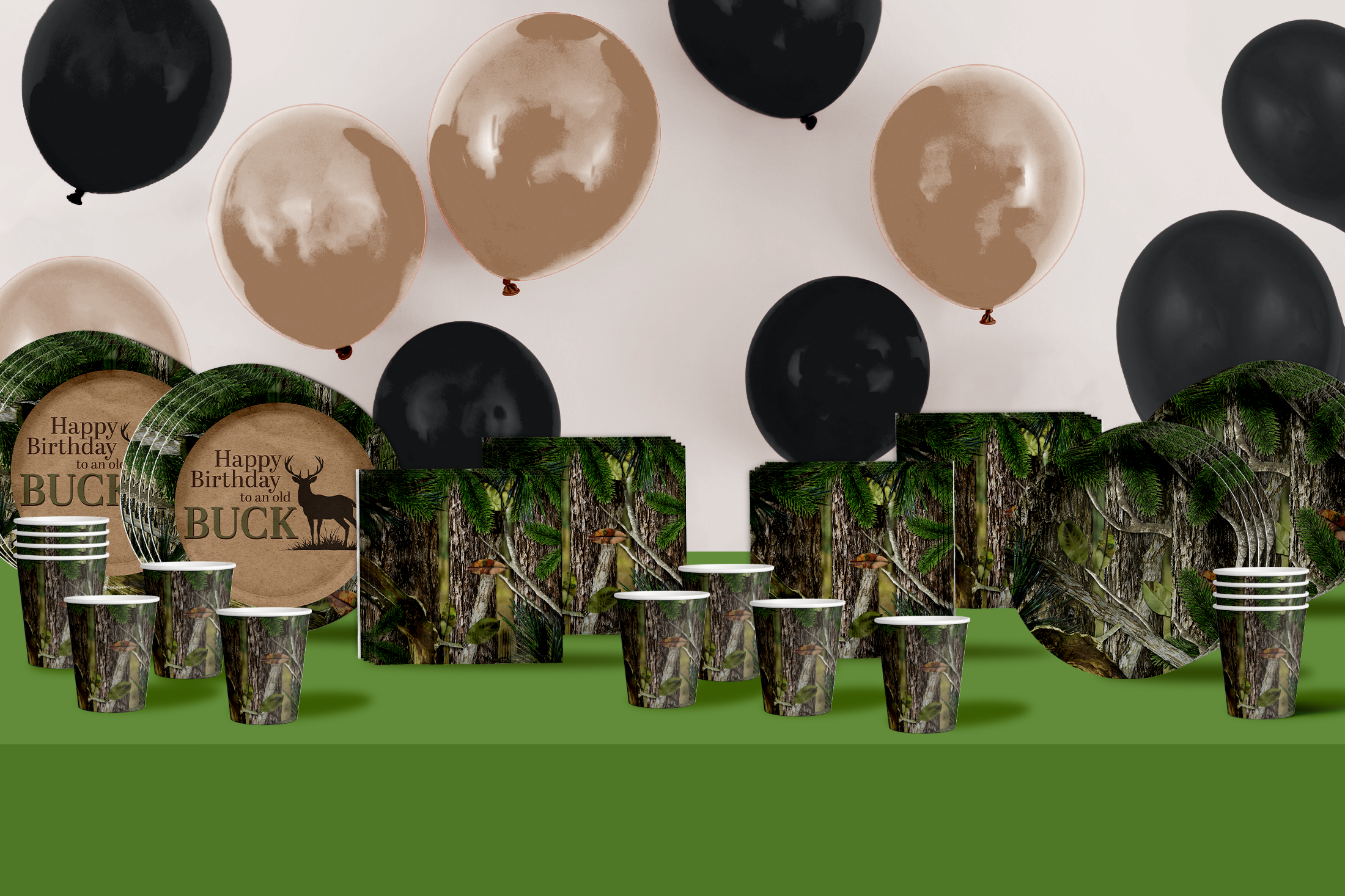 Happy Birthday To An Old Buck Birthday Party Tableware Kit For 16 Guests 64 Piece