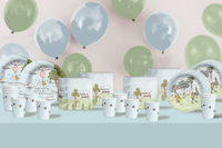 Winnie the Pooh 1st Birthday Paper Plates - 64 Piece Tableware Set Includes Large 9" Paper Plates Dessert Plates, Cups and Napkins Kit for 16