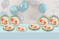 Tea For Three 3rd Birthday Party Supplies Large 9" Paper Plates in Bulk 32 Piece