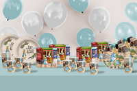 Peter Rabbit Boy's Baby Shower Party Supplies 64 Piece Tableware Set Includes Large 9" Paper Plates Dessert Plates, Cups and Napkins Kit for 16