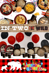 In Two the Wild Tree 2nd Birthday Party Tableware Kit For 16 Guests 64 Piece