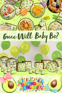 Guac Will Baby Be? Gender Reveal Party Tableware Kit For 16 Guests 64 Piece
