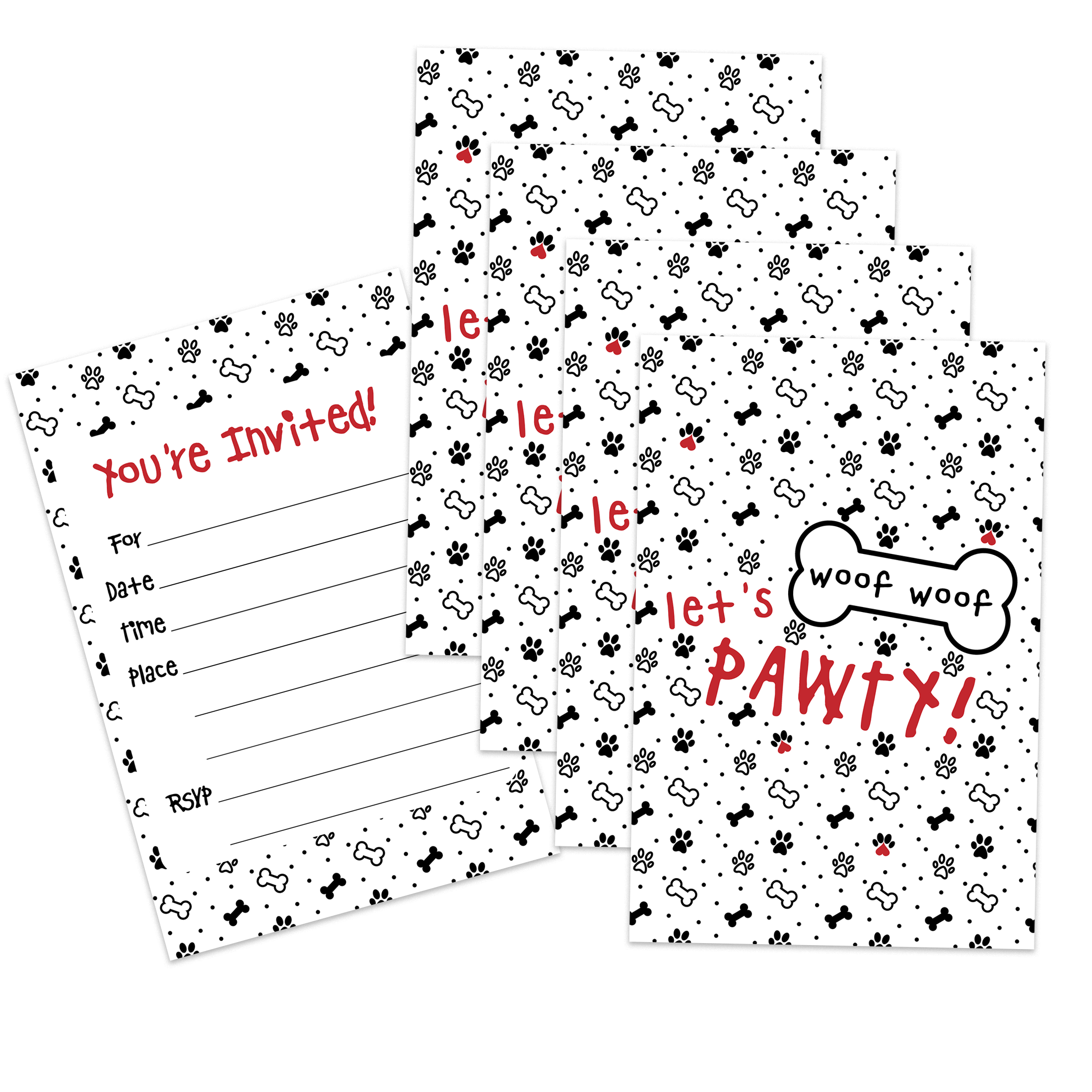 Let's Pawty Birthday Party Invitations (20)