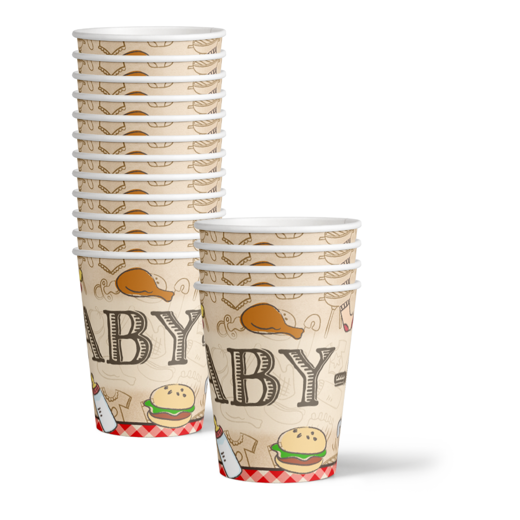 Birthday Galore Baby-Q Baby Shower Party Tableware Kit For 16 Guests