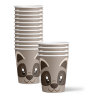 Raccoon Birthday Party Tableware Kit For 16 Guests