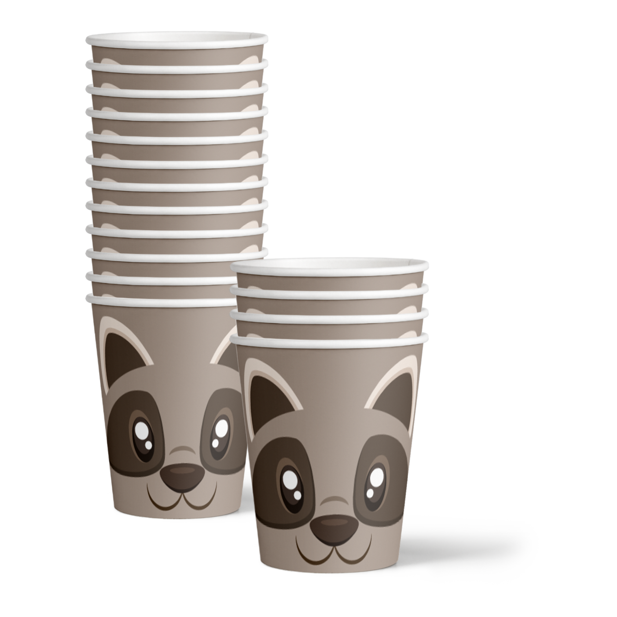 Raccoon Birthday Party Tableware Kit For 16 Guests