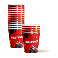 Hollywood Birthday Party Tableware Kit For 16 Guests - BirthdayGalore.com