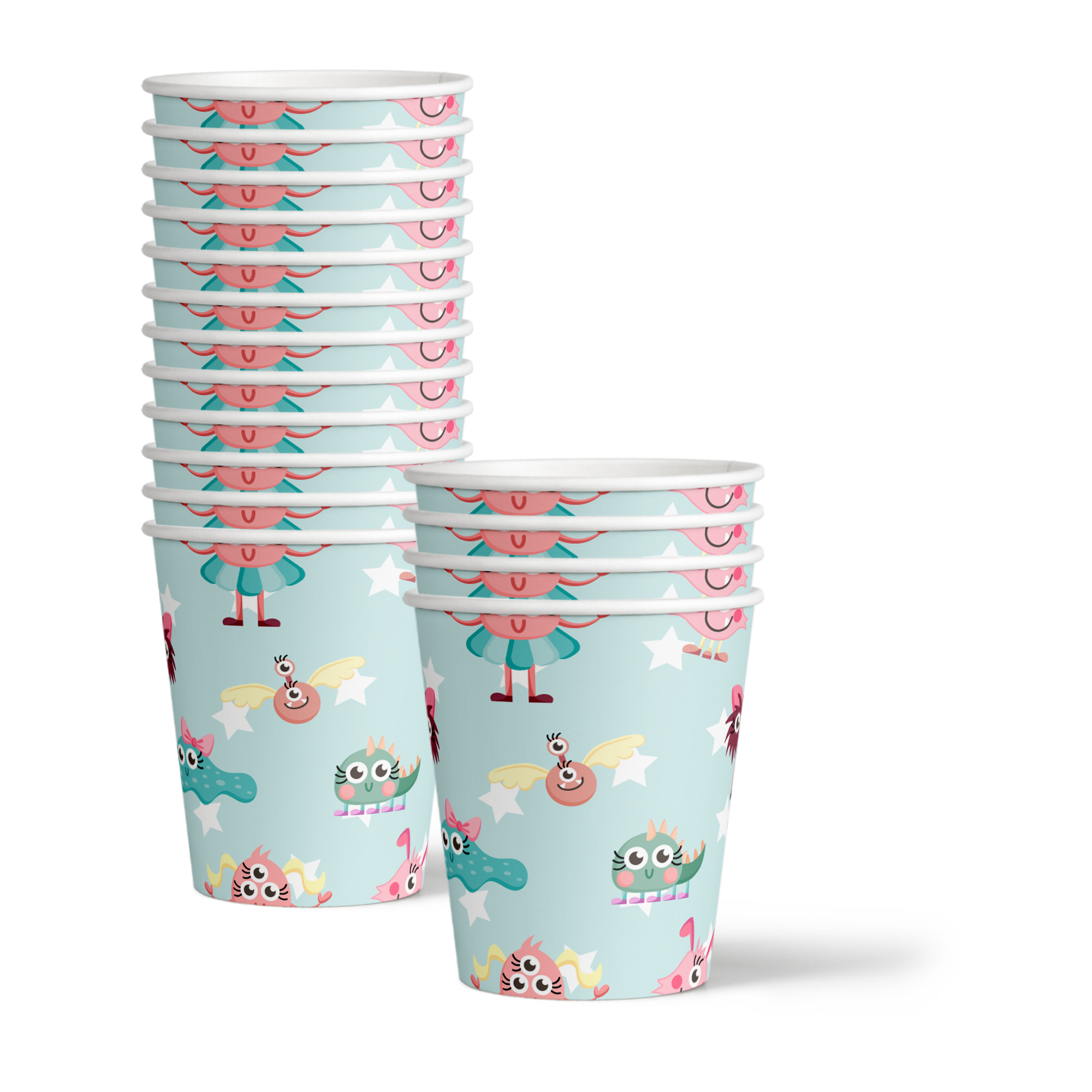 Mighty Monster Girl Birthday Party Tableware Kit For 16 Guests - BirthdayGalore.com