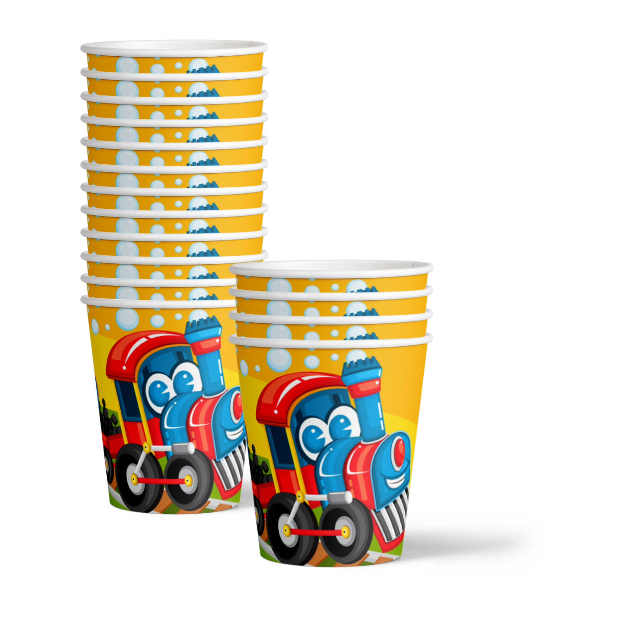 All Aboard! Train Birthday Party Tableware Kit For 16 Guests
