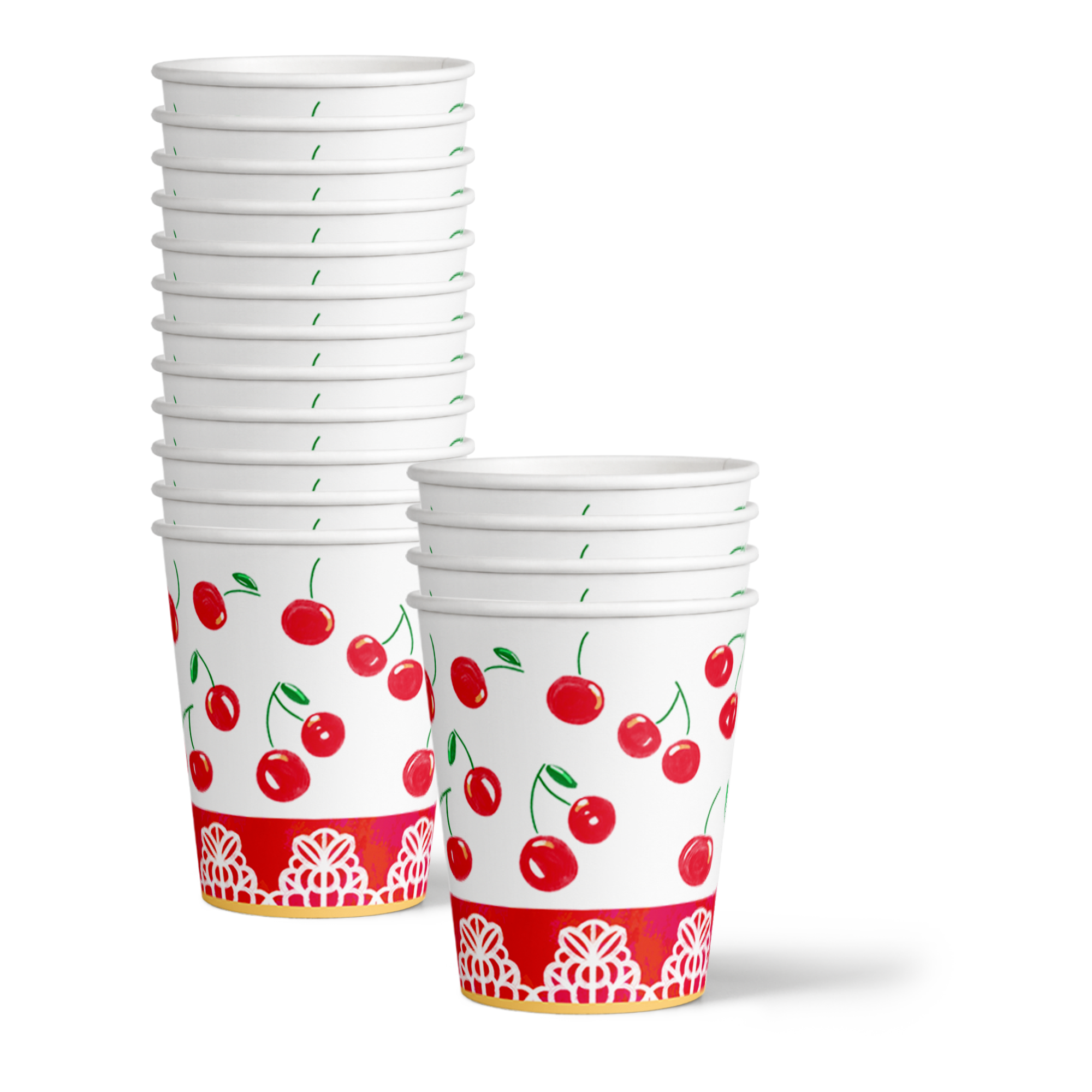 Cherry Birthday Party Tableware Kit For 16 Guests